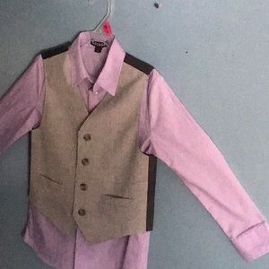 Boys Dress Shirt and Vest. New. Size 6.